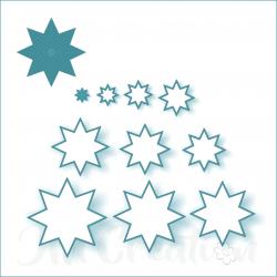 Stanzschablone - Sternrahmen